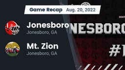 Recap: Jonesboro  vs. Mt. Zion  2022