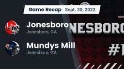 Recap: Jonesboro  vs. Mundys Mill  2022