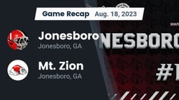 Recap: Jonesboro  vs. Mt. Zion  2023