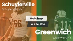 Matchup: Schuylerville vs. Greenwich  2016