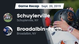 Recap: Schuylerville  vs. Broadalbin-Perth  2019