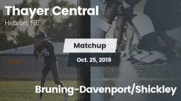 Matchup: Thayer Central vs. Bruning-Davenport/Shickley 2019