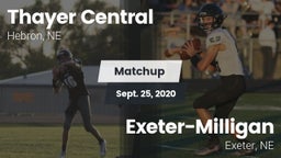 Matchup: Thayer Central vs. Exeter-Milligan  2020