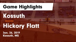 Kossuth  vs Hickory Flatt  Game Highlights - Jan. 26, 2019