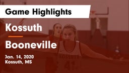 Kossuth  vs Booneville  Game Highlights - Jan. 14, 2020