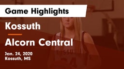 Kossuth  vs Alcorn Central  Game Highlights - Jan. 24, 2020