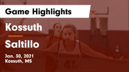Kossuth  vs Saltillo  Game Highlights - Jan. 30, 2021