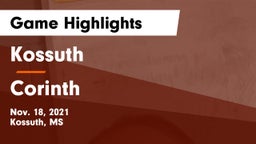 Kossuth  vs Corinth  Game Highlights - Nov. 18, 2021