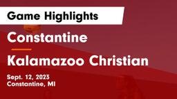 Constantine  vs Kalamazoo Christian  Game Highlights - Sept. 12, 2023
