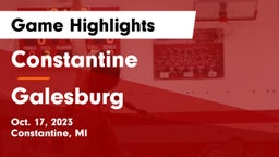 Constantine  vs Galesburg Game Highlights - Oct. 17, 2023