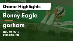Bonny Eagle  vs gorham Game Highlights - Oct. 10, 2019