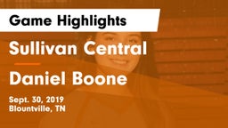 Sullivan Central  vs Daniel Boone Game Highlights - Sept. 30, 2019