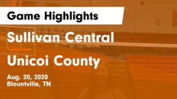 Sullivan Central  vs Unicoi County  Game Highlights - Aug. 20, 2020
