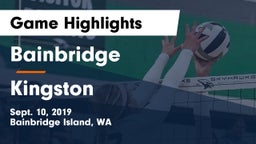 Bainbridge  vs Kingston  Game Highlights - Sept. 10, 2019