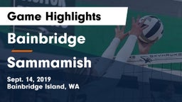 Bainbridge  vs Sammamish  Game Highlights - Sept. 14, 2019