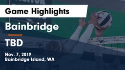 Bainbridge  vs TBD Game Highlights - Nov. 7, 2019