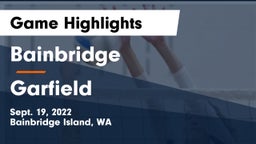 Bainbridge  vs Garfield  Game Highlights - Sept. 19, 2022