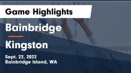 Bainbridge  vs Kingston  Game Highlights - Sept. 22, 2022