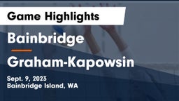 Bainbridge  vs Graham-Kapowsin  Game Highlights - Sept. 9, 2023