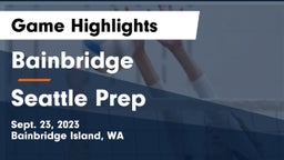 Bainbridge  vs Seattle Prep Game Highlights - Sept. 23, 2023