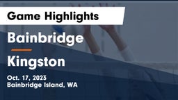 Bainbridge  vs Kingston  Game Highlights - Oct. 17, 2023