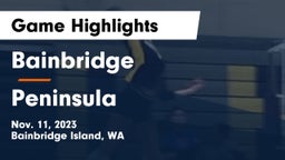 Bainbridge  vs Peninsula  Game Highlights - Nov. 11, 2023