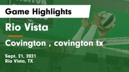 Rio Vista  vs Covington , covington tx Game Highlights - Sept. 21, 2021