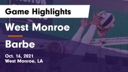 West Monroe  vs Barbe Game Highlights - Oct. 16, 2021