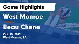West Monroe  vs Beau Chene  Game Highlights - Oct. 15, 2022