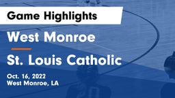 West Monroe  vs St. Louis Catholic  Game Highlights - Oct. 16, 2022