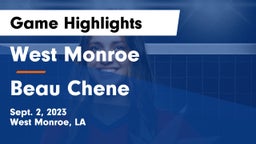 West Monroe  vs Beau Chene  Game Highlights - Sept. 2, 2023