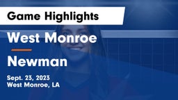 West Monroe  vs Newman  Game Highlights - Sept. 23, 2023