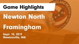 Newton North  vs Framingham  Game Highlights - Sept. 10, 2019