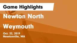 Newton North  vs Weymouth Game Highlights - Oct. 22, 2019