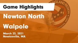 Newton North  vs Walpole Game Highlights - March 23, 2021
