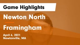 Newton North  vs Framingham Game Highlights - April 6, 2021