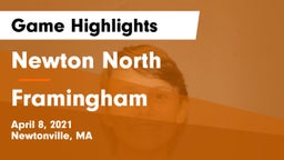 Newton North  vs Framingham Game Highlights - April 8, 2021