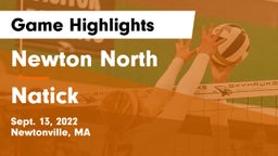Newton North  vs Natick  Game Highlights - Sept. 13, 2022
