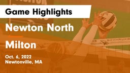 Newton North  vs Milton  Game Highlights - Oct. 6, 2022