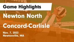 Newton North  vs Concord-Carlisle  Game Highlights - Nov. 7, 2022