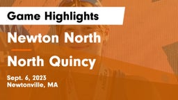 Newton North  vs North Quincy  Game Highlights - Sept. 6, 2023