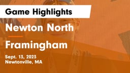 Newton North  vs Framingham  Game Highlights - Sept. 13, 2023