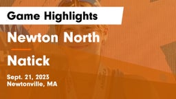 Newton North  vs Natick  Game Highlights - Sept. 21, 2023