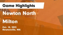 Newton North  vs Milton  Game Highlights - Oct. 10, 2023