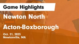Newton North  vs Acton-Boxborough  Game Highlights - Oct. 21, 2023