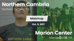 Matchup: Northern Cambria vs. Marion Center  2017