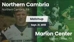 Matchup: Northern Cambria vs. Marion Center  2018