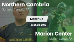 Matchup: Northern Cambria vs. Marion Center  2019