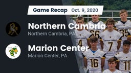 Recap: Northern Cambria  vs. Marion Center  2020