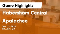 Habersham Central vs Apalachee  Game Highlights - Jan. 12, 2024